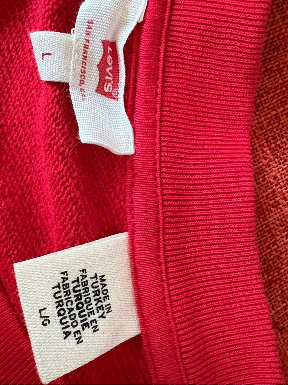 Levi’s red Mickey Mouse large crewneck sweatshirt with back detail